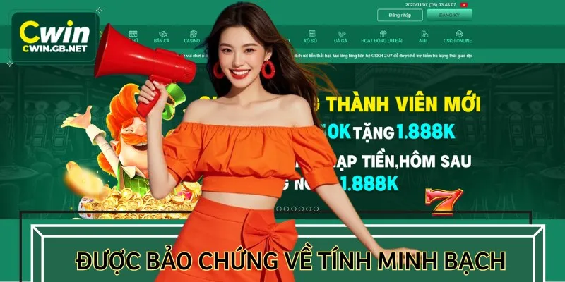 CWIN hoạt động hợp pháp, cam kết tính minh bạch