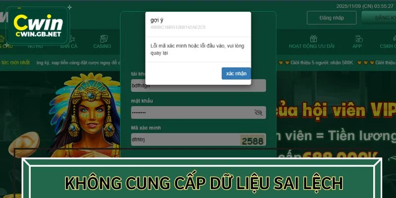 Không nên cung cấp dữ liệu cá nhân sai lệch