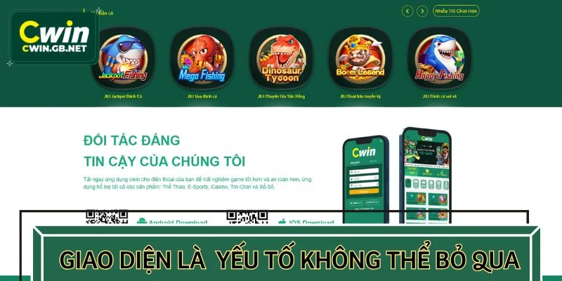 Giao diện là một trong những yếu tố không thể bỏ qua khi giới thiệu